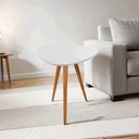 Ver imagem 1 de Mesa Lateral Pe Palito Orgânico Libano 50x60 Branco 100% MDF