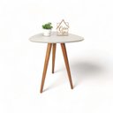 Ver imagem 3 de Mesa Lateral Pe Palito Orgânico Libano 50x60 Branco 100% MDF