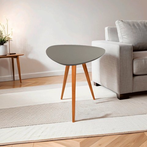 Mesa Lateral Pe Palito Orgânico Libano 50x60 Cinza 100% MDF
