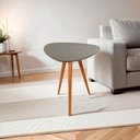 Ver imagem 1 de Mesa Lateral Pe Palito Orgânico Libano 50x60 Cinza 100% MDF