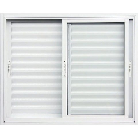 Veneziana de Aluminio 3 Folhas Móveis sem Grade Linha Premium:1,20 X 1,20/branco