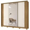 Ver imagem 1 de Guarda Roupa Casal 260cm 3 Portas Nevali Freijó/Off Z17 - Mpozenato