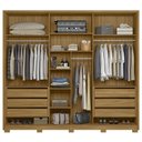 Ver imagem 3 de Guarda Roupa Casal 260cm 3 Portas Nevali Freijó/Off Z17 - Mpozenato