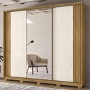 Ver imagem 2 de Guarda Roupa Casal 260cm 3 Portas Nevali Freijó/Off Z17 - Mpozenato
