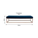 Ver imagem 3 de Puff para Sala de Estar Giulia 140 Cm Azul