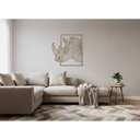 Ver imagem 2 de Quadro Decorativo Rinoceronte 30x30 Cm Natural para Pintura