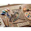 Ver imagem 6 de Quadro Decorativo Rinoceronte 30x30 Cm Natural para Pintura