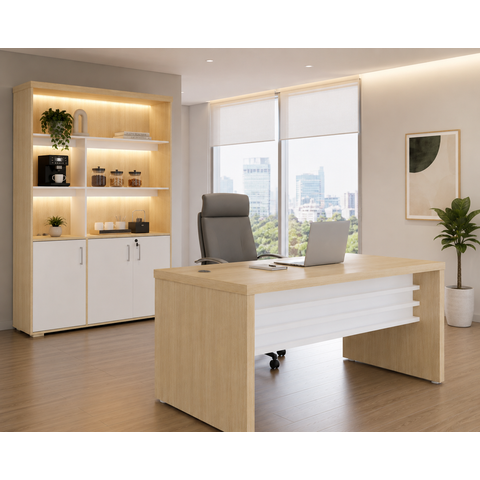 Conjunto Escritório Artany: Mesa e Estante