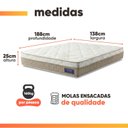 Ver imagem 5 de Cama Box Colchão Casal Molas Ensacadas Euro In Natural Confort 138x188x63cm Apolo