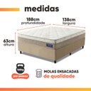 Ver imagem 4 de Cama Box Colchão Casal Molas Ensacadas Euro In Natural Confort 138x188x63cm Apolo