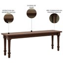 Ver imagem 3 de Banco de Madeira 137cm 2 Lugares Rubia Café F07 - Mpozenato