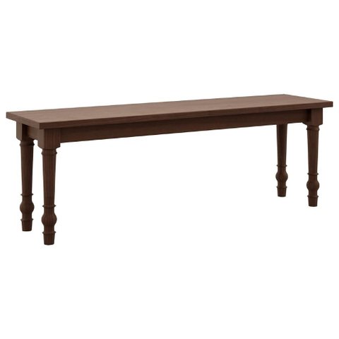 Banco de Madeira 137cm 2 Lugares Rubia Café F07 - Mpozenato