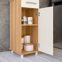 Ver imagem 5 de Balcão Bebedouro Isis Multiuso com 1 Porta 1 Gaveta Cozinha - Freijó/off White Cristal