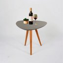 Ver imagem 3 de Mesa Lateral Pé Palito Laca Orgânico Libano 60x70 Cinza 100% MDF
