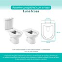 Ver imagem 3 de Tampa Vaso Sanitário Madeira Laqueada Luna Branco para Bacia Icasa