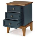Ver imagem 2 de Mesa de Cabeceira Filipa 3 Gavetas Cor Azul Petróleo 42cm - 67901