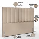 Ver imagem 4 de Cabeceira Cama Box Casal King 195 cm Dália W01 Suede Bege - Lyam Decor