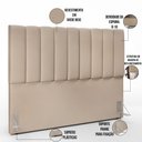 Ver imagem 3 de Cabeceira Cama Box Casal King 195 cm Dália W01 Suede Bege - Lyam Decor