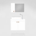 Ver imagem 3 de Gabinete para Banheiro com Cuba de Sobrepor e Espelheira 60cm Clean