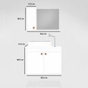 Ver imagem 4 de Gabinete para Banheiro com Cuba de Sobrepor e Espelheira 60cm Clean