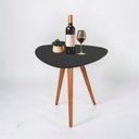 Ver imagem 3 de Mesa Lateral Pé Palito Laca Orgânico Libano 60x70 Preto 100% MDF