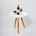 Ver imagem 3 de Mesa Lateral Laca Orgânico Líbano 60x70 Branco 100% MDF