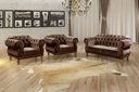 Ver imagem 1 de Conjunto Duquesa 2+1+1 Lugares - Veludo Marrom 260