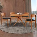 Ver imagem 1 de Sala de Jantar Mesa Ballare 135cm Tampo Laminado Redondo com 4 Cadeiras Star