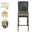 Ver imagem 4 de Mesa Bistrô e 2 Banquetas Roma Marrom Corda Náutica Estofado 8 Trama Original