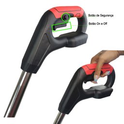 Cortador Aparador de Grama Planta Gramado Portatil Sem Fio Jardim Quintal Erva Daninha Galho Limpeza - 5