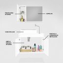 Ver imagem 4 de Gabinete para Banheiro com Cuba de Sobrepor e Espelheira 60cm Clean Branco/Avelato