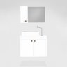 Gabinete para Banheiro com Cuba de Sobrepor e Espelheira 60cm Clean - 3