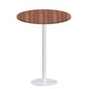 Ver imagem 1 de Mesa Pisa Beta Bistrô Fratini 107,50cm (a) Disco Redondo Branco Tampo Mdp Redondo Walnut 70cm (l)