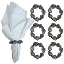 Ver imagem 1 de Kit 4 de Argolas de Guardanapo Halloween Neurônios Cinza Preto