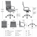 Ver imagem 6 de Kit 4 Cadeira Eames Esteirinha Presidente Escritório Alta