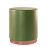 Puff Redondo Decorativo Com Metal Grenoble Verde - 1