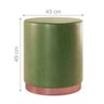 Puff Redondo Decorativo Com Metal Grenoble Verde - 4