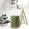 Puff Redondo Decorativo Com Metal Grenoble Verde - 2