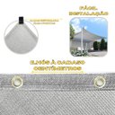 Ver imagem 3 de Tela Sombrite Decorativa Prata/cinza 4x1 Bainha/ilhos
