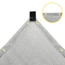 Ver imagem 1 de Tela Sombrite Decorativa Prata/cinza 4x1 Bainha/ilhos