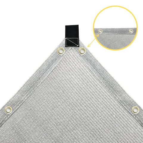 Tela Sombrite Decorativa Prata/cinza 4x1 Bainha/ilhos