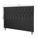Ver imagem 3 de Cabeceira Madri Para Cama Box Casal 144 cm Suede - SSX Multicoisas - Preto