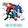 Adesivo de Parede Sonic e Dr Eggman:65 X 49 Cm - 2