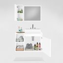 Ver imagem 3 de Conjunto Gabinete para Banheiro com Cuba de Sobrepor e Espelheira 60cm Dublin Branco/Avelato