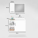 Ver imagem 4 de Conjunto Gabinete para Banheiro com Cuba de Sobrepor e Espelheira 60cm Dublin