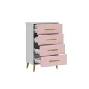 Ver imagem 4 de Cômoda para Quarto Infantil Magia Espresso Móveis Rosa/Branco