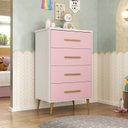 Ver imagem 1 de Cômoda para Quarto Infantil Magia Espresso Móveis Rosa/Branco