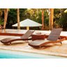 3 Espreguiçadeiras Bona e Mesa Grécia com Balde em Alumínio para Piscina Trama Original - 2