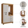 Guarda-roupa Nt 5170 Capelinha Solteiro com Espelho e 3 Gavetas - 6