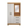 Guarda-roupa Nt 5170 Capelinha Solteiro com Espelho e 3 Gavetas - 7
